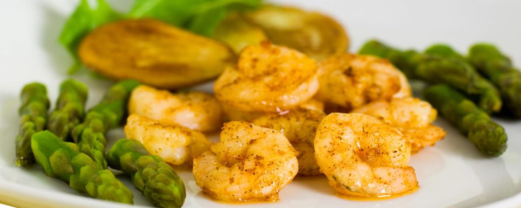 Colombo de gambas aux asperges vertes - Recettes dietplus