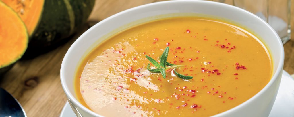 Velouté de potiron au poulet - recette dietplus