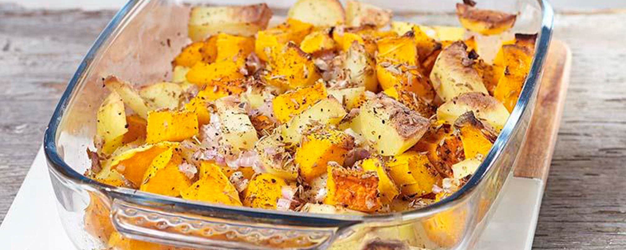 Gratin de potiron au chèvre - dietplus Belgique