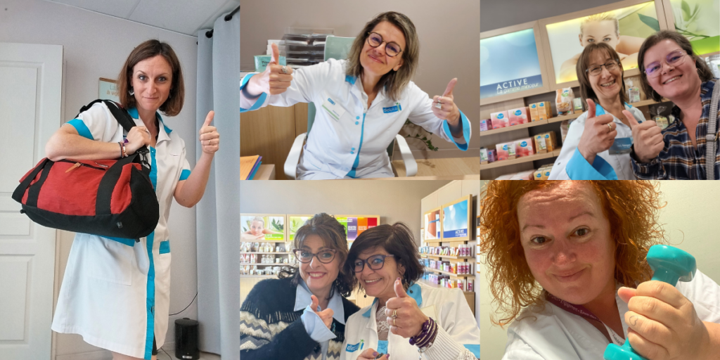 Photos des coachs et clients dietplus pendant le challenge connecté de juin 2024