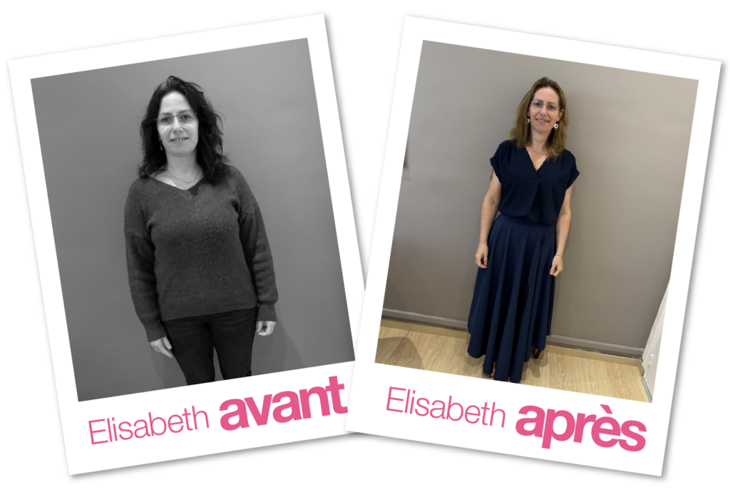 Elisabeth avant et après son rééquilibrage alimentaire